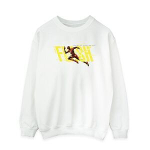 DC Comics Mens The Flash Lightning Dash Sweatshirt / White